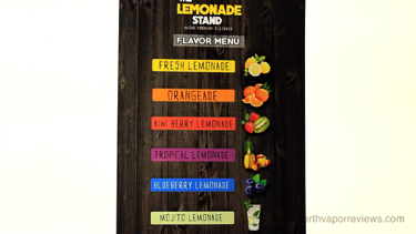 The Lemonade Stand E-Liquid Line Flavors